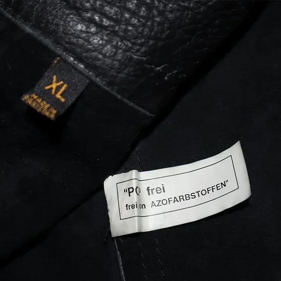 Vintage Black Genuine Leather Motorcycle Riding Chaps Heavy Leather Halloween - Picture 11 of 11